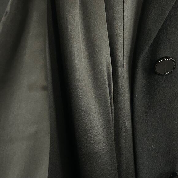 Vintage Union Made H. Liebes San Francisco Black French Wool Swing Coat - Picture 11 of 16